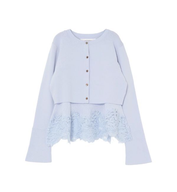 LAGUNAMOON「レースペプラムニットアンサンブル」|ニット・セーター|