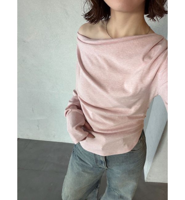 LAGUNAMOON「オフショルドレープ2WAYトップス」|Tシャツ・カットソー|