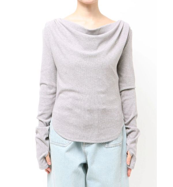 LAGUNAMOON「オフショルドレープ2WAYトップス」|Tシャツ・カットソー|