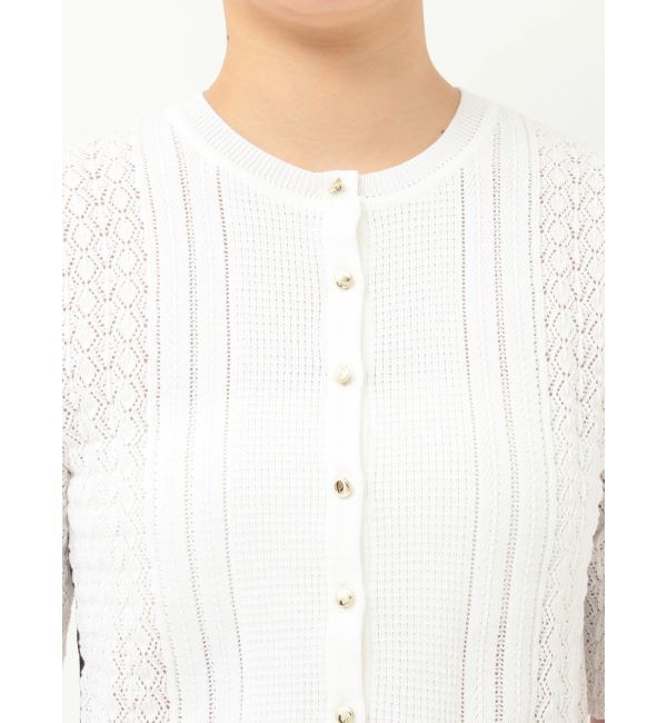 LAGUNAMOON「バイカラーサイドラインレースニットセットアップ」|ワンピース|