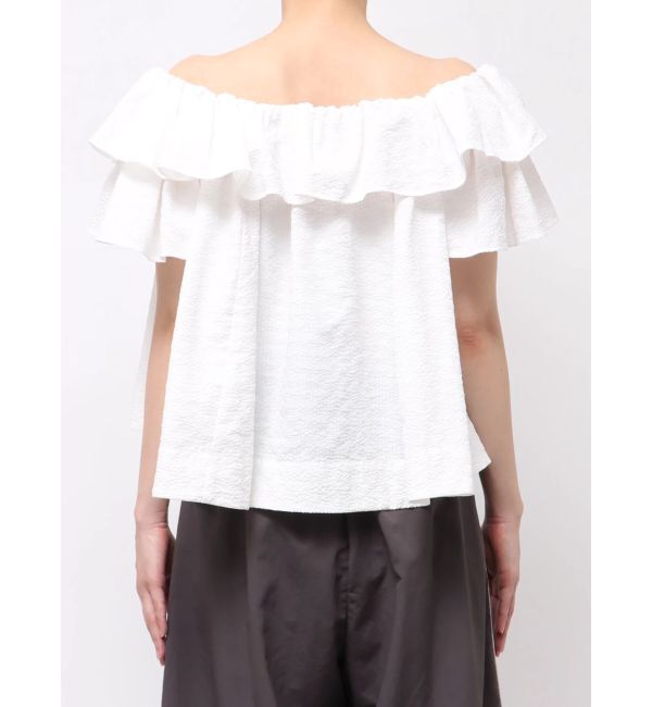 LAGUNAMOON「【FILA別注】フリルオフショルブラウス」|シャツ・ブラウス|