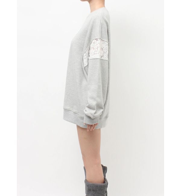EVRIS「レースEmbroideryスウェットトップス」|スウェット・ジャージ|