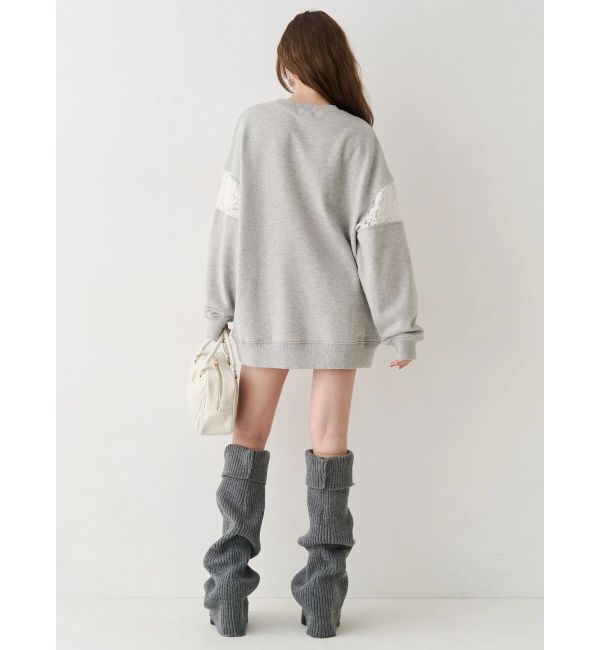 EVRIS「レースEmbroideryスウェットトップス」|スウェット・ジャージ|