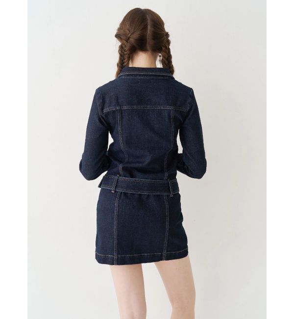 EVRIS「ストレッチデニムシャツミニワンピース」|ワンピース|
