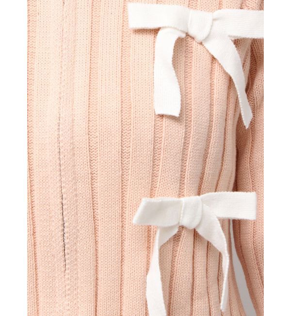 merry jenny「ribbon washed zip kinit」|カーディガン|