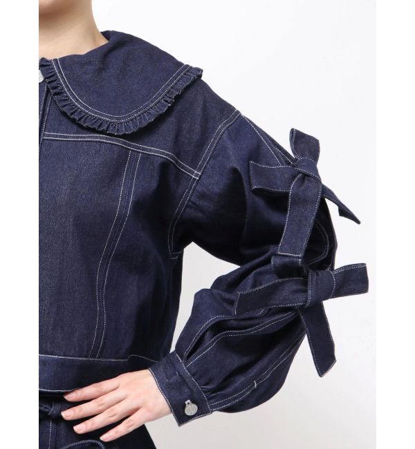 merry jenny「Bigリボンデニムジャケット」|デニムジャケット|