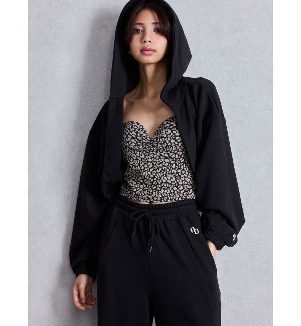 GYDA「leopard printベアビスチェ」|チューブトップ|