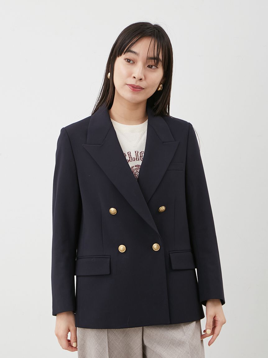 Mila Owen「金釦ダブルブレストブレザー」|テーラードジャケット|