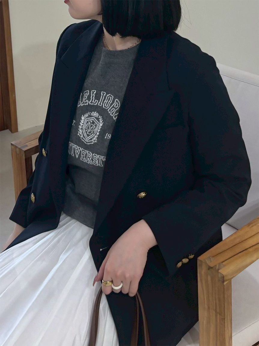 Mila Owen「金釦ダブルブレストブレザー」|テーラードジャケット|