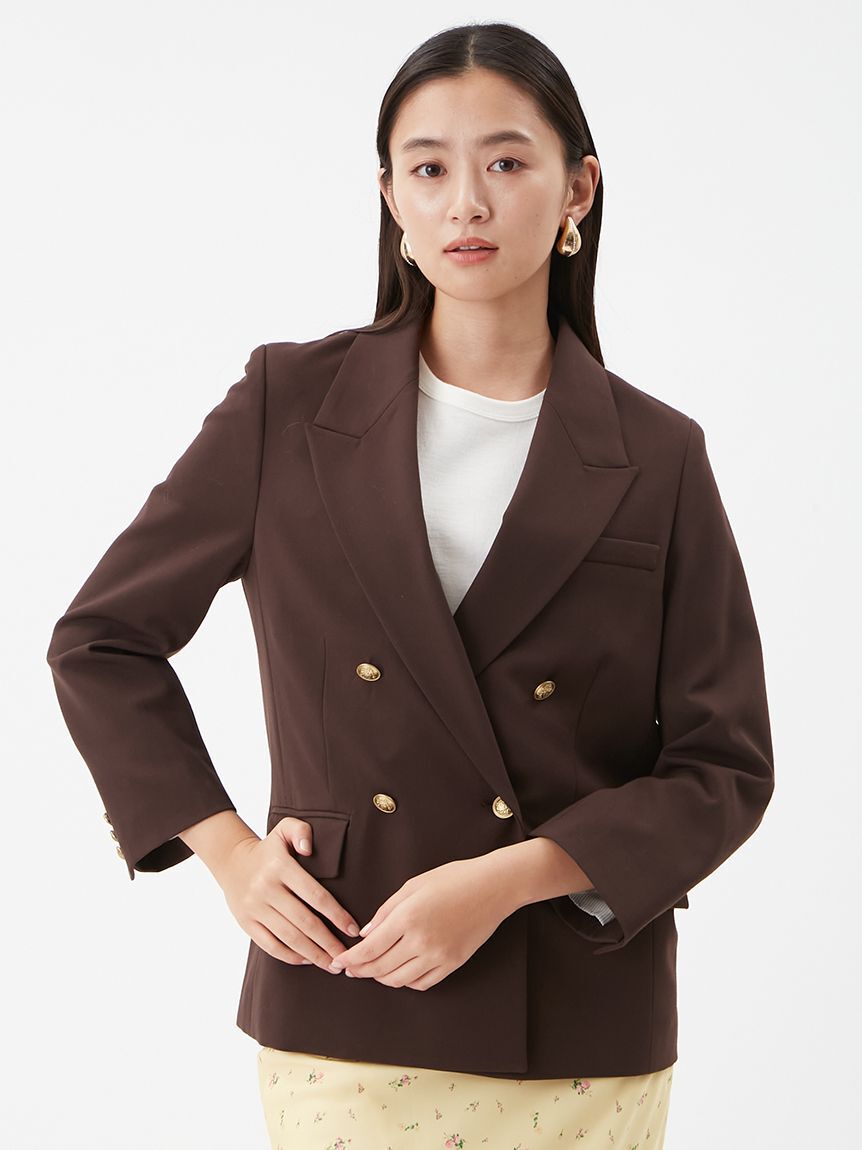 Mila Owen「金釦ダブルブレストブレザー」|テーラードジャケット|