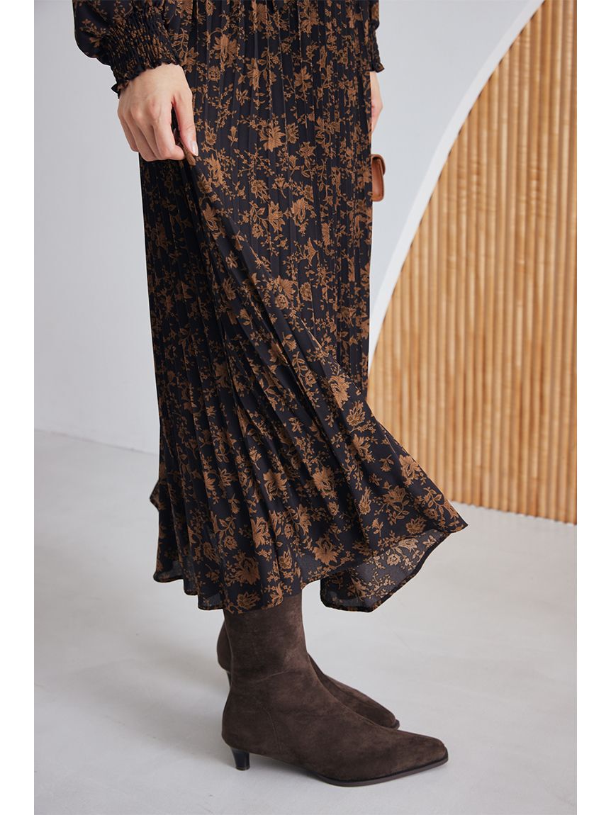 Mila Owen「フラワープリントプリーツスカート」|スカート|