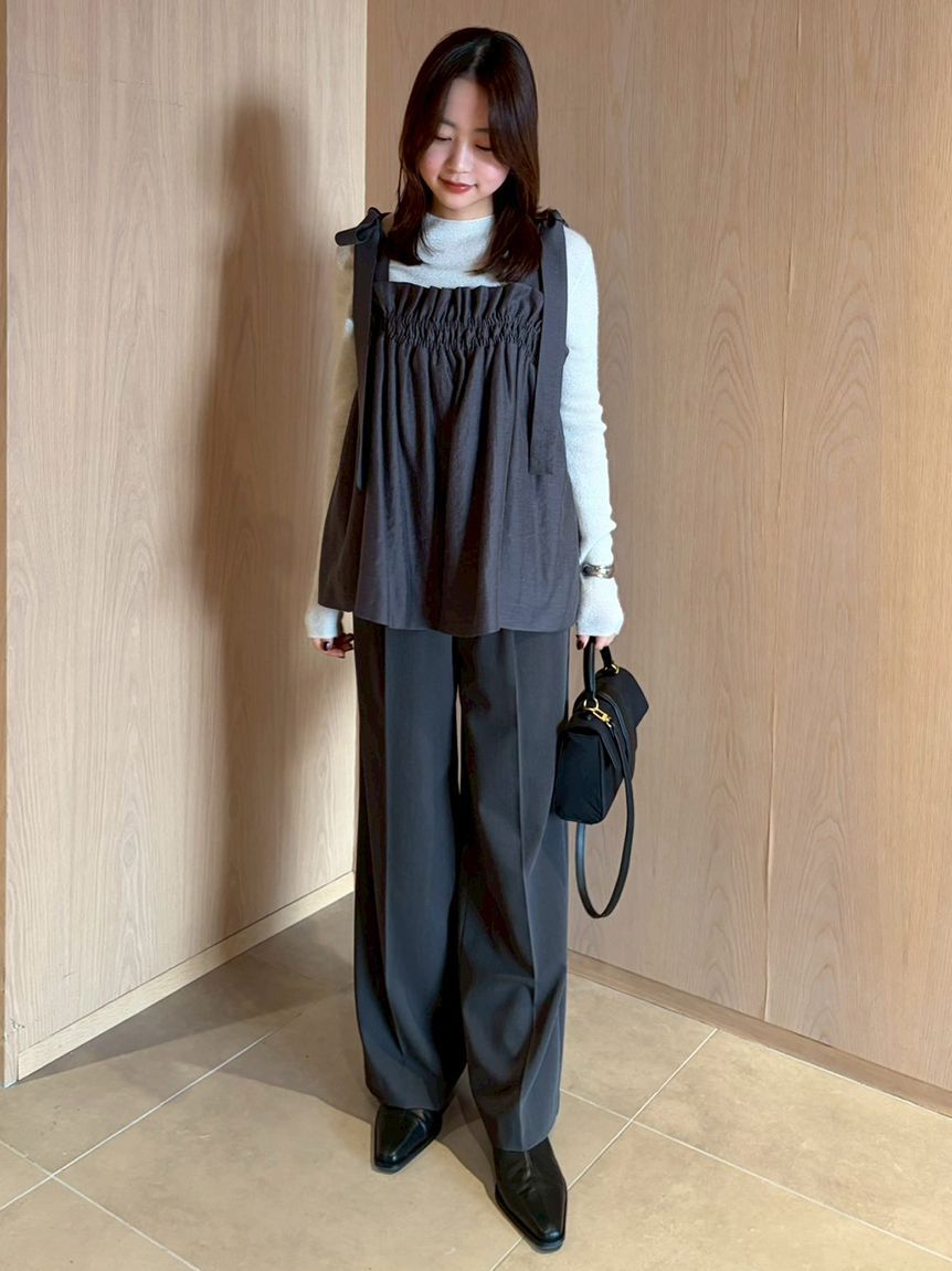 Mila Owen「【セットアイテム】ペプラムキャミブラウス&times;パンツ SET UP」|ワンピース|