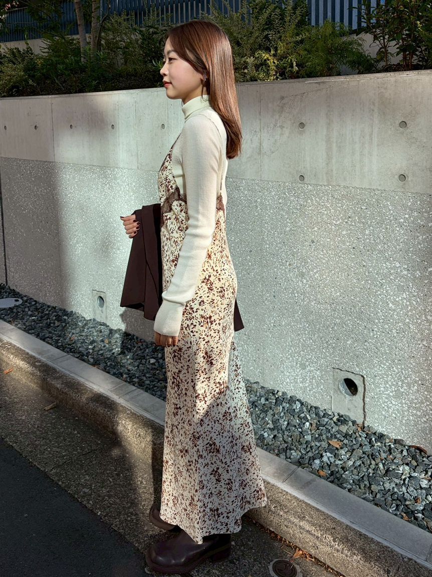 Mila Owen「ニュアンスプリントレースキャミワンピース」|ワンピース|