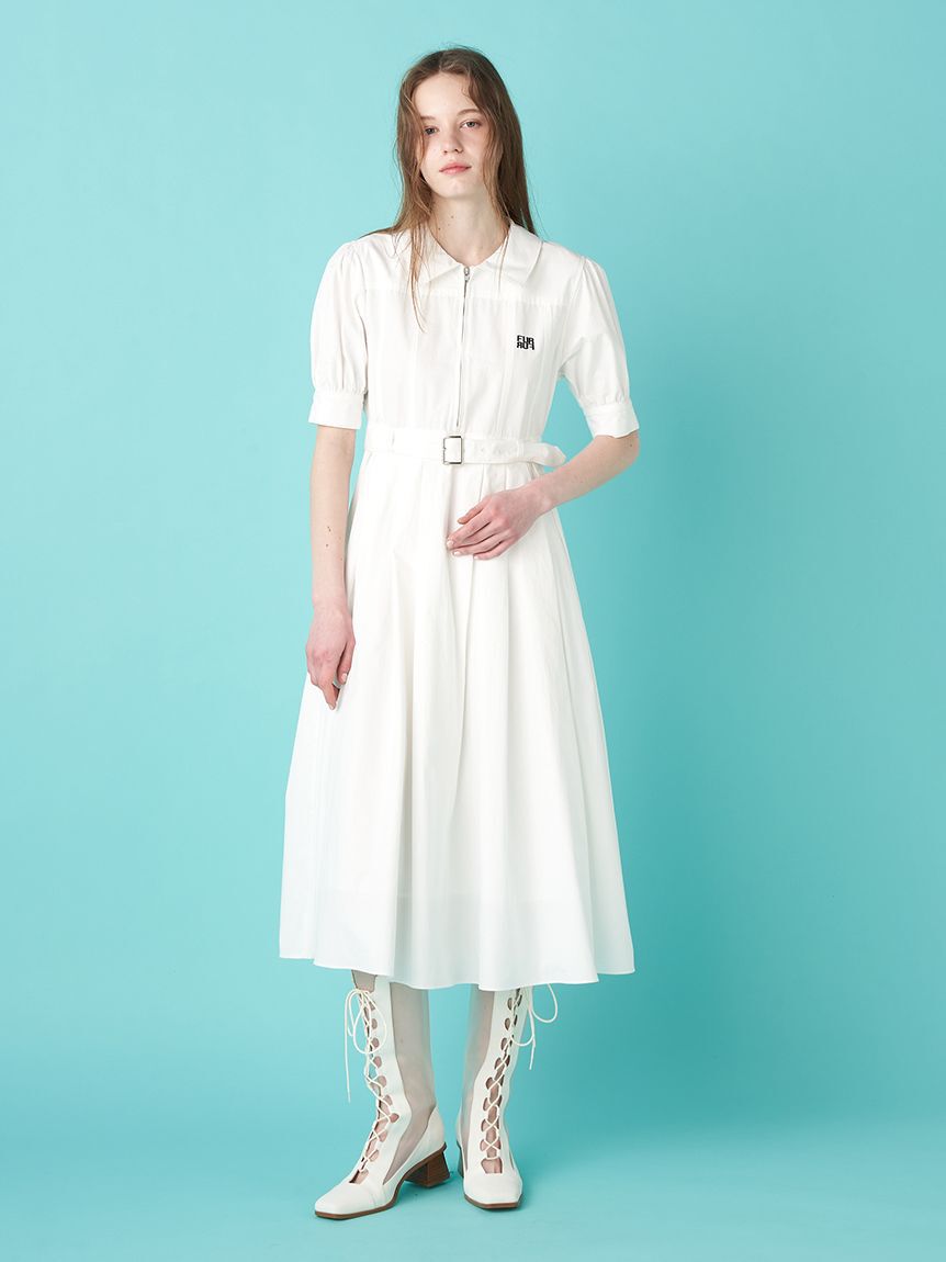 FURFUR「【限定サイズ】フラットカラーシャツワンピース」|ワンピース|WHT