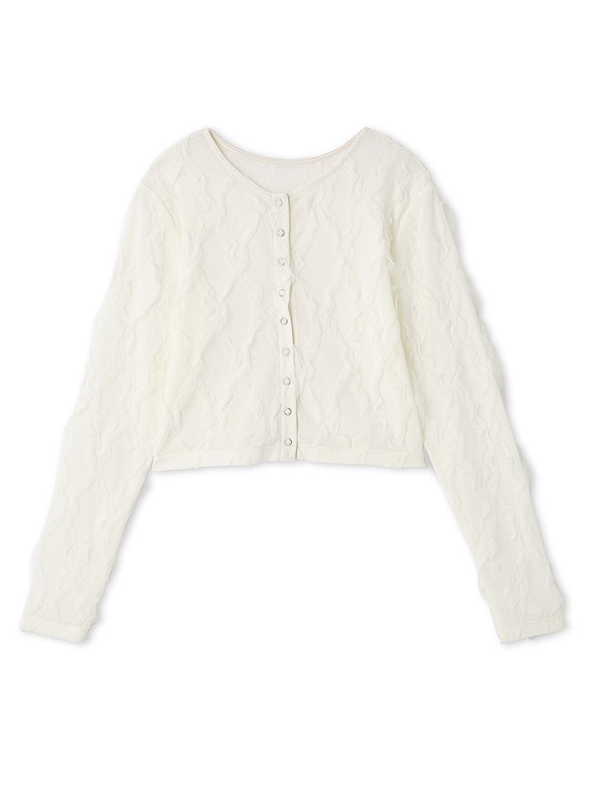 FURFUR「フリルジャージカーディガン」|カーディガン|WHT