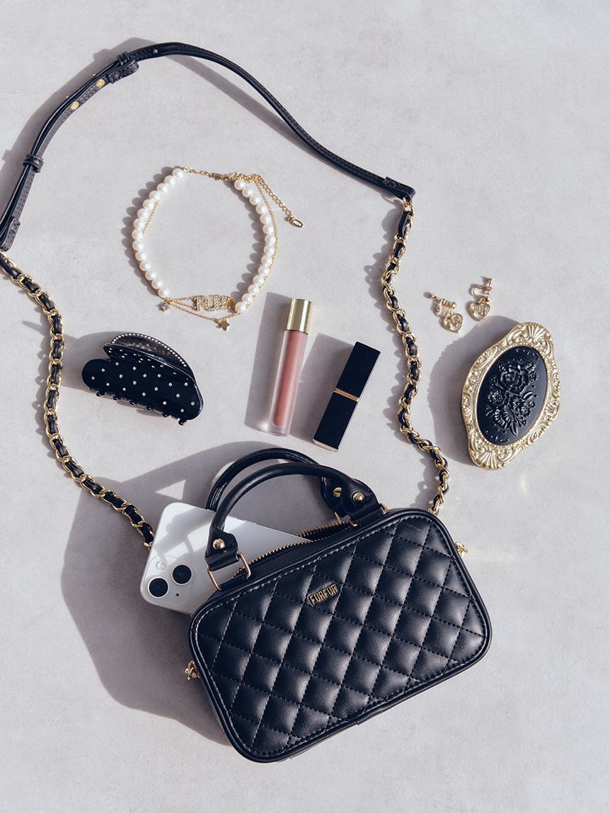 FURFUR「【限定カラー】キルティングフォンホルダー」|ショルダー・メッセンジャー|BLK