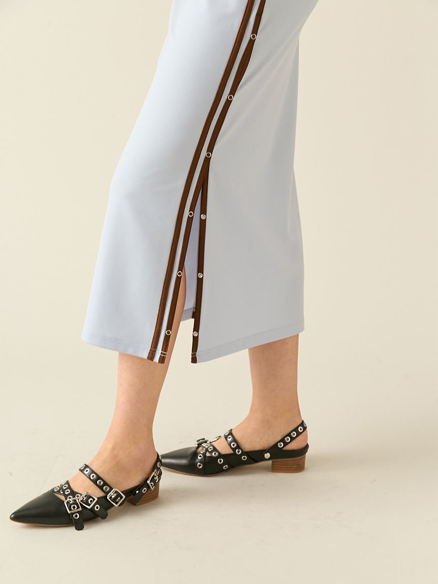 FURFUR「リボンロゴラインカットワンピース」|ワンピース|