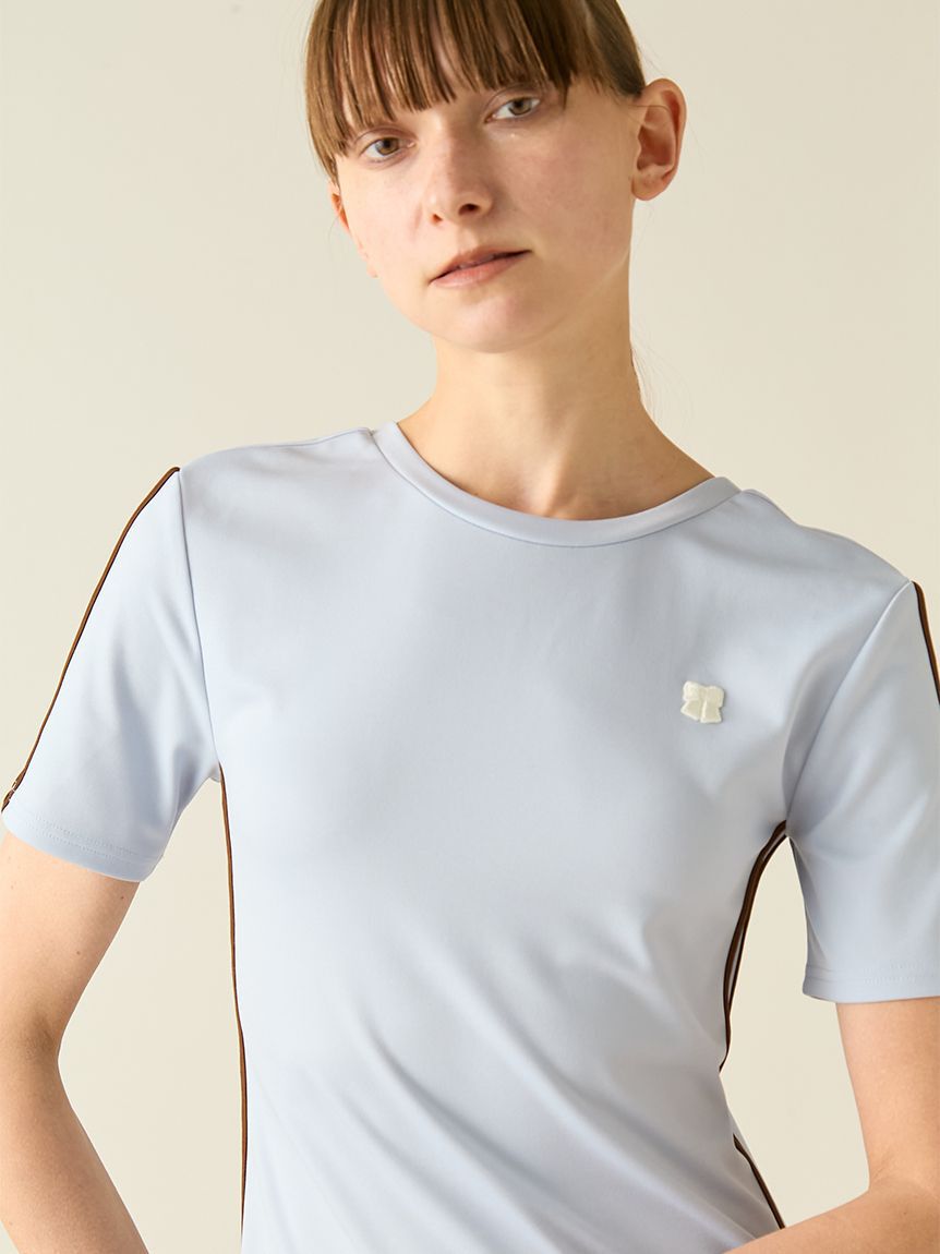 FURFUR「リボンロゴラインカットワンピース」|ワンピース|