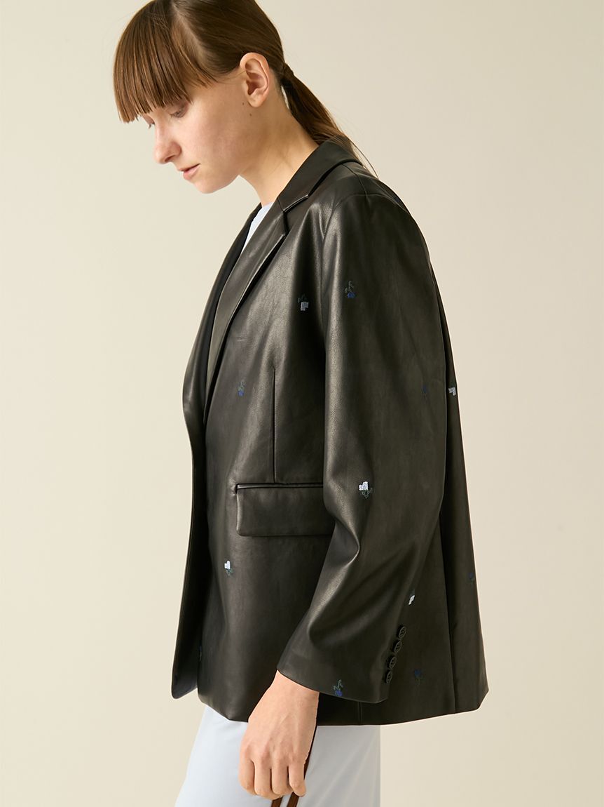 FURFUR「【限定カラー】ローズ刺繍テーラードジャケット」|テーラードジャケット|