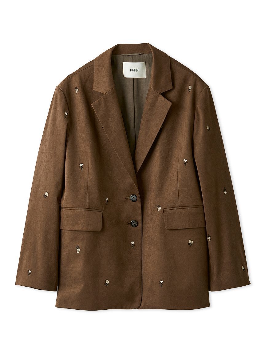 FURFUR「【限定カラー】ローズ刺繍テーラードジャケット」|テーラードジャケット|