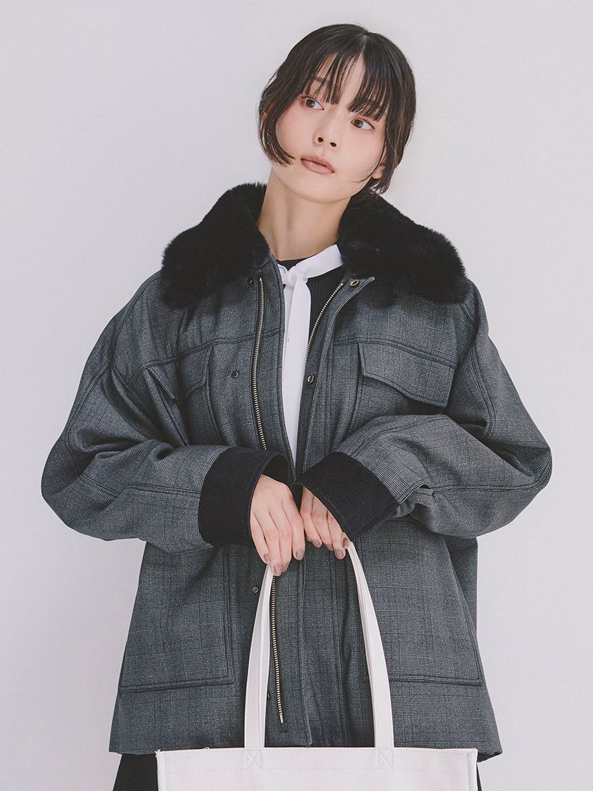 FURFUR「パデットボウタイワークブルゾン」|ブルゾン・スタジャン|