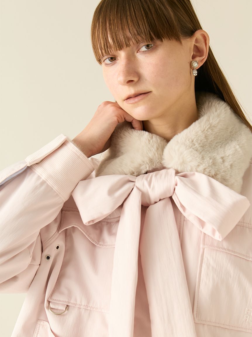 FURFUR「パデットボウタイワークブルゾン」|ブルゾン・スタジャン|