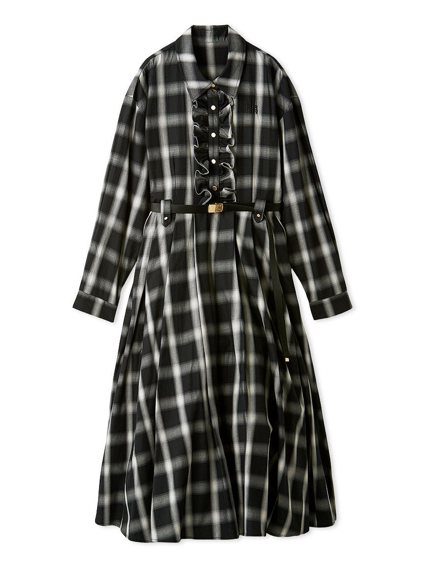 FURFUR「【限定サイズ】ベルト付きフリルシャツワンピース」|ワンピース|