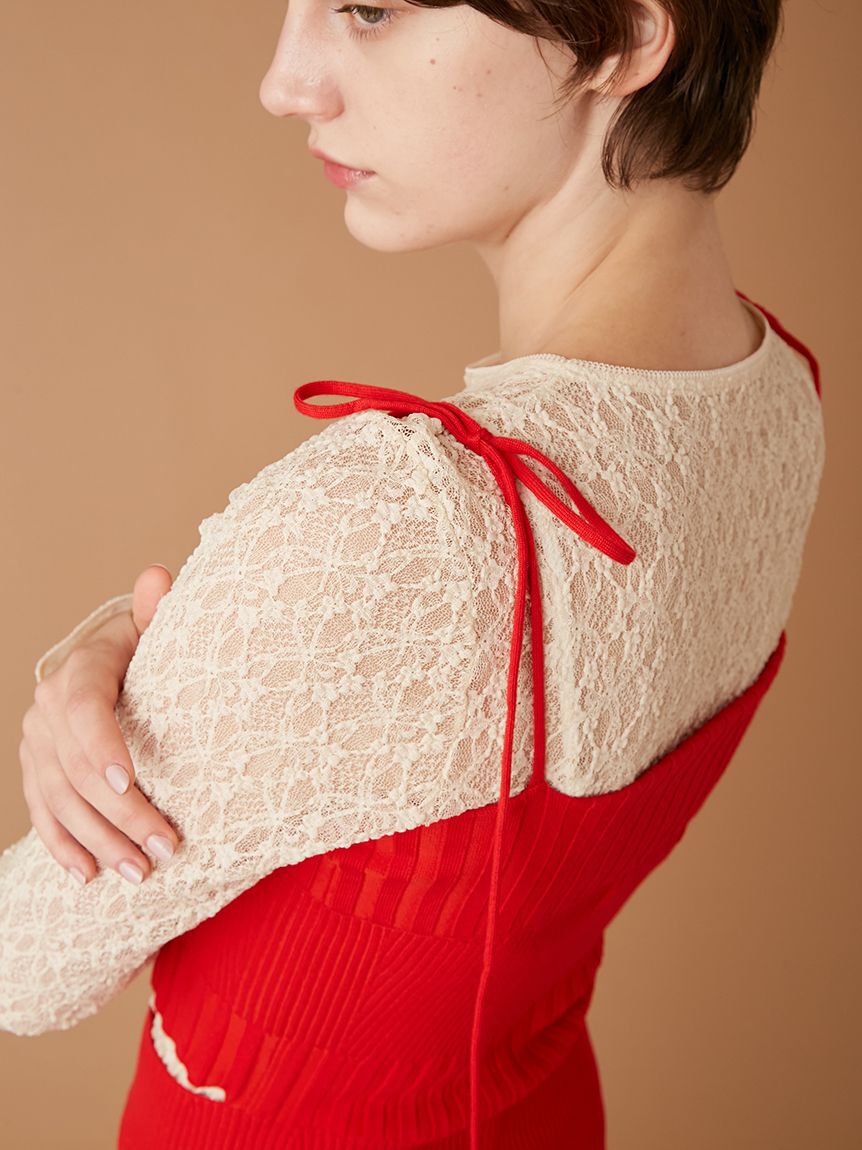 FURFUR「スラッシュデザインニットビスチェ」|ベスト・ジレ|