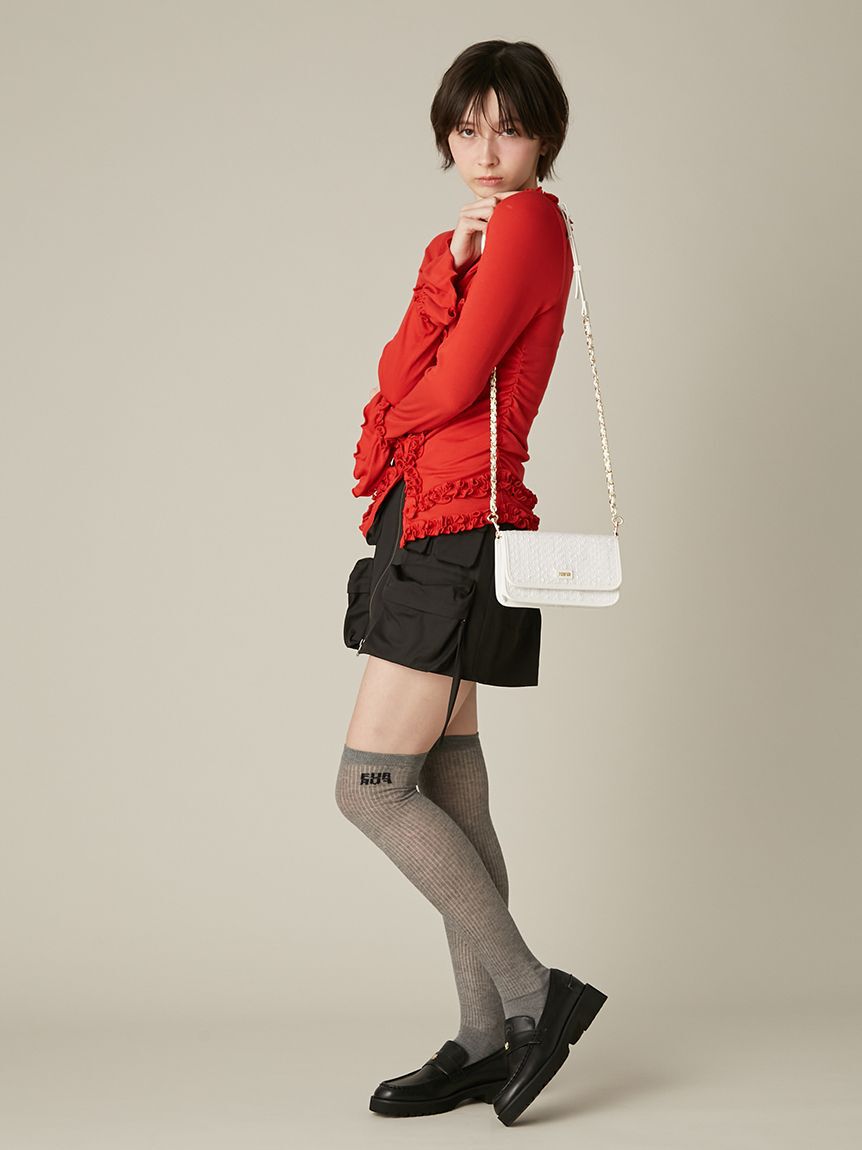 FURFUR「【WEB限定カラー】フリルカーディガン」|カーディガン|