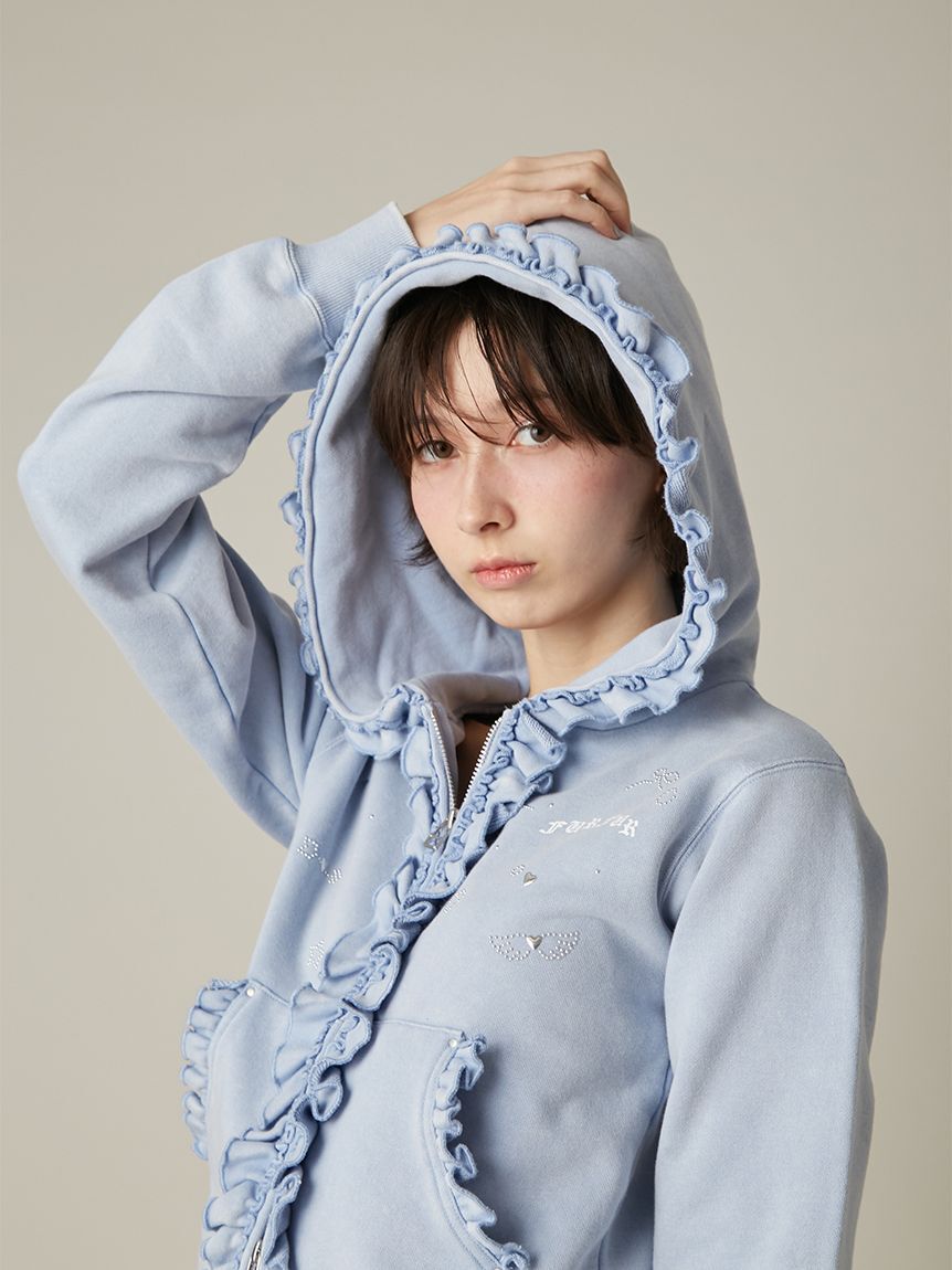 FURFUR「フリルジップアップフーディー」|パーカー|