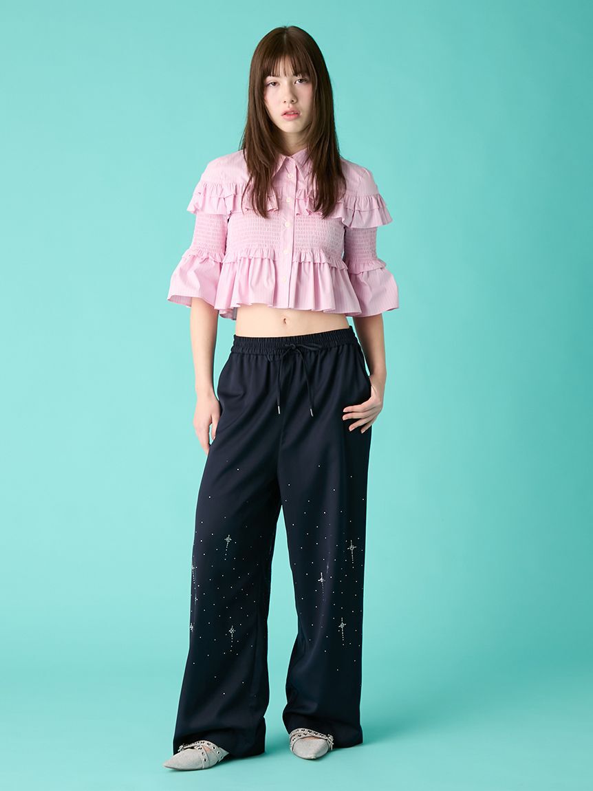 FURFUR「シャーリングフリルシャツ」|シャツ・ブラウス|