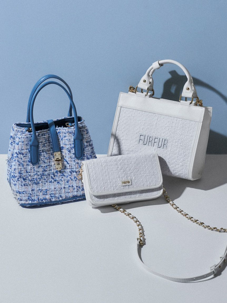 FURFUR「【限定カラー】ツイードロゴトートバッグ」|トートバッグ|