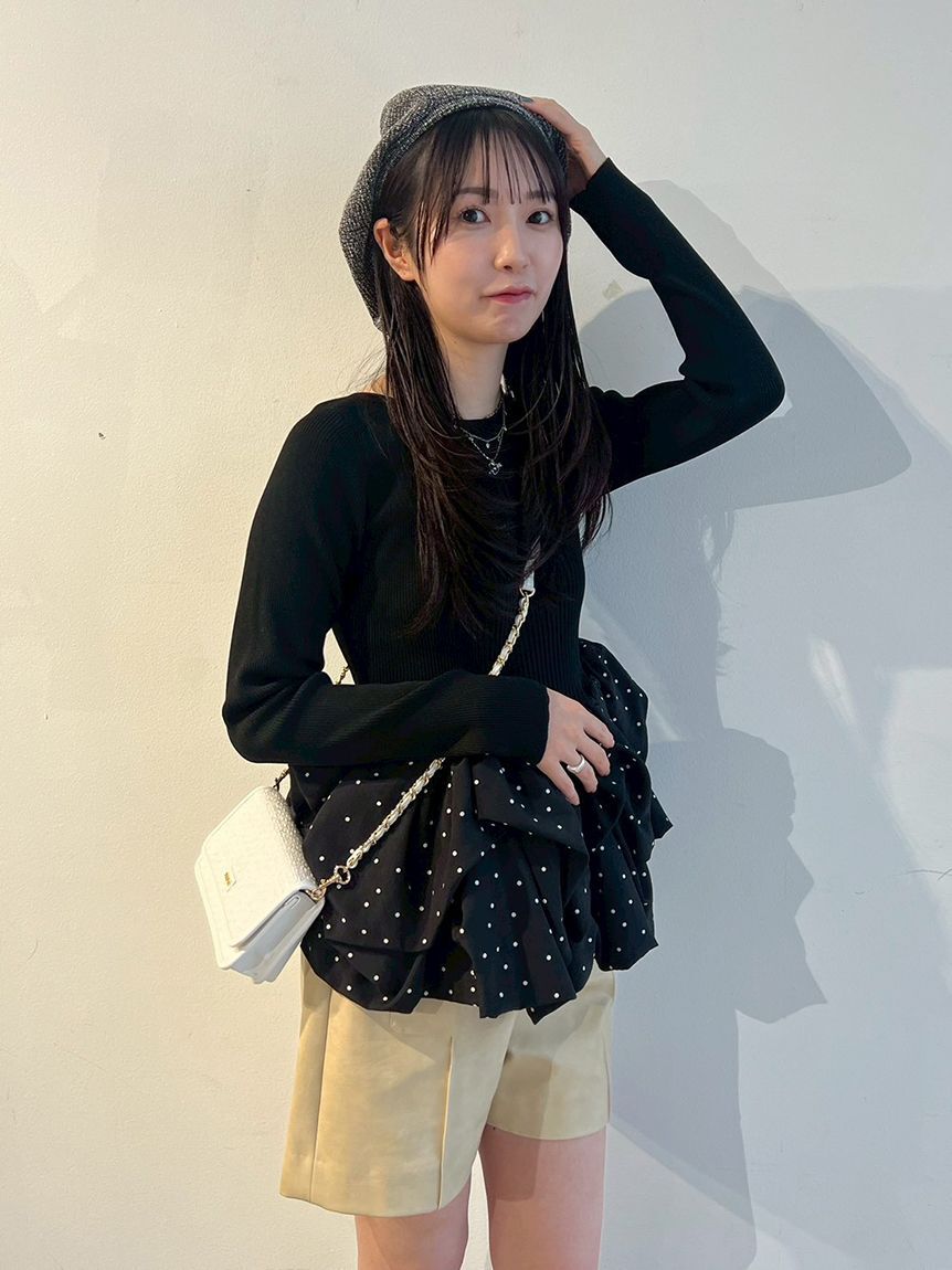 FURFUR「バルーンドッキングリブニットプルオーバー」|ニット・セーター|