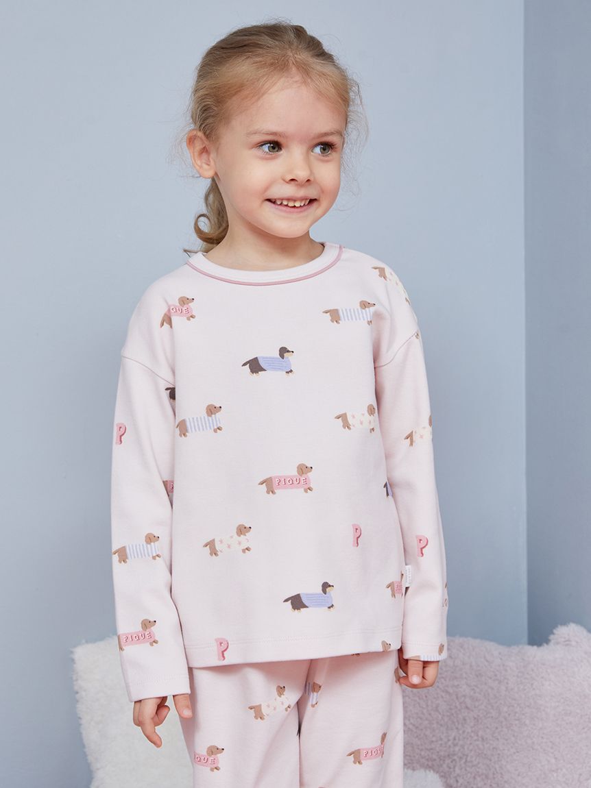 GELATO PIQUE KIDS & BABY「【KIDS】ダックスフンド柄ロンＴ」|ルームウェア|PNK