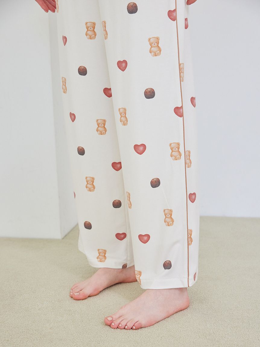 gelato pique「【Valentine】総柄ロングパンツ」|ルームウェア|