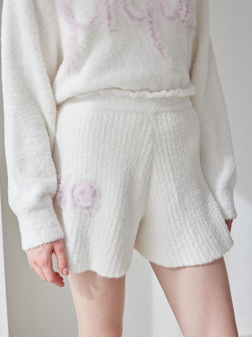 gelato pique「フリルロゴリブフレアショートパンツ」|ルームウェア|