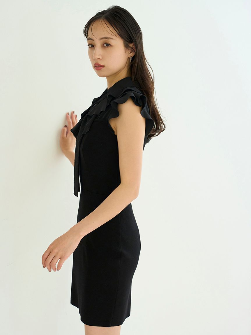 SNIDEL「Sustainableフリルカラードッキングミニワンピース」|ワンピース|