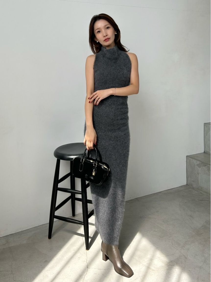 SNIDEL「【HIGH QUALITY】メリノウールアメスリニットワンピース」|ワンピース|