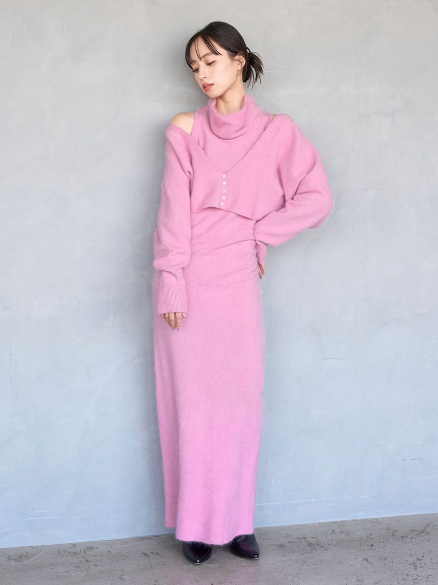 SNIDEL「【HIGH QUALITY】メリノウールアメスリニットワンピース」|ワンピース|