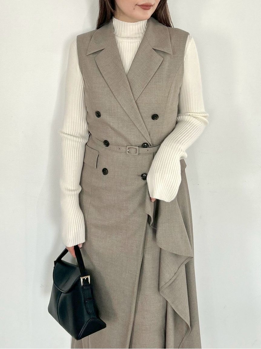 FRAY I.D「ウールシルクリブニットハイネックプルオーバー」|ニット・セーター|