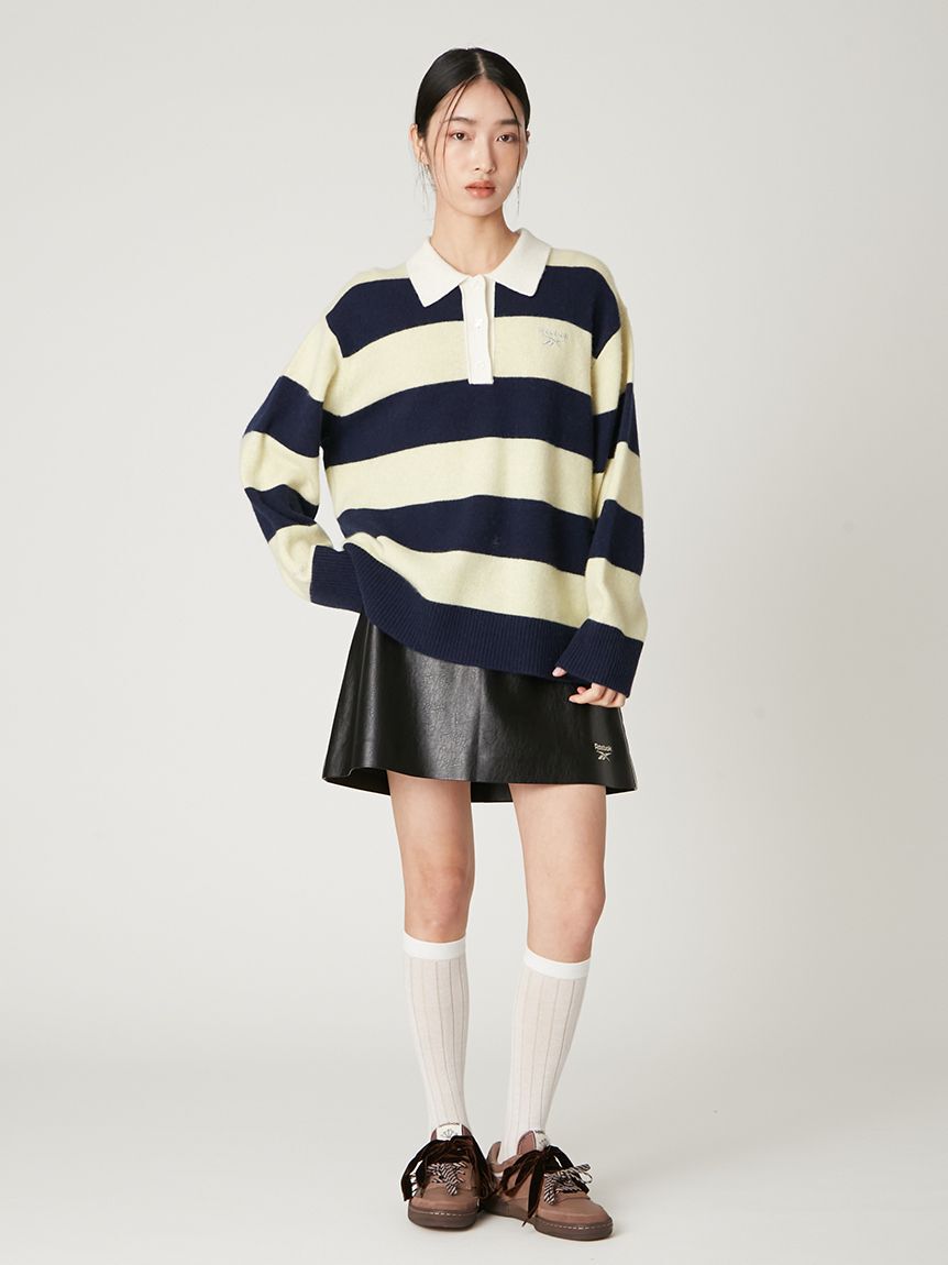 FRAY I.D「【Reebok&times; FRAY I.D】ラガーカラーポロニットプルオーバー」|ニット・セーター|
