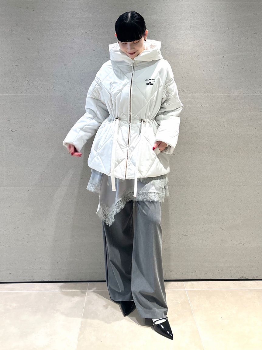 LILY BROWN「【LILY BROWN&times;MARY QUANT】デイジーチャーム付きクラシカルキルティングコート」|その他|