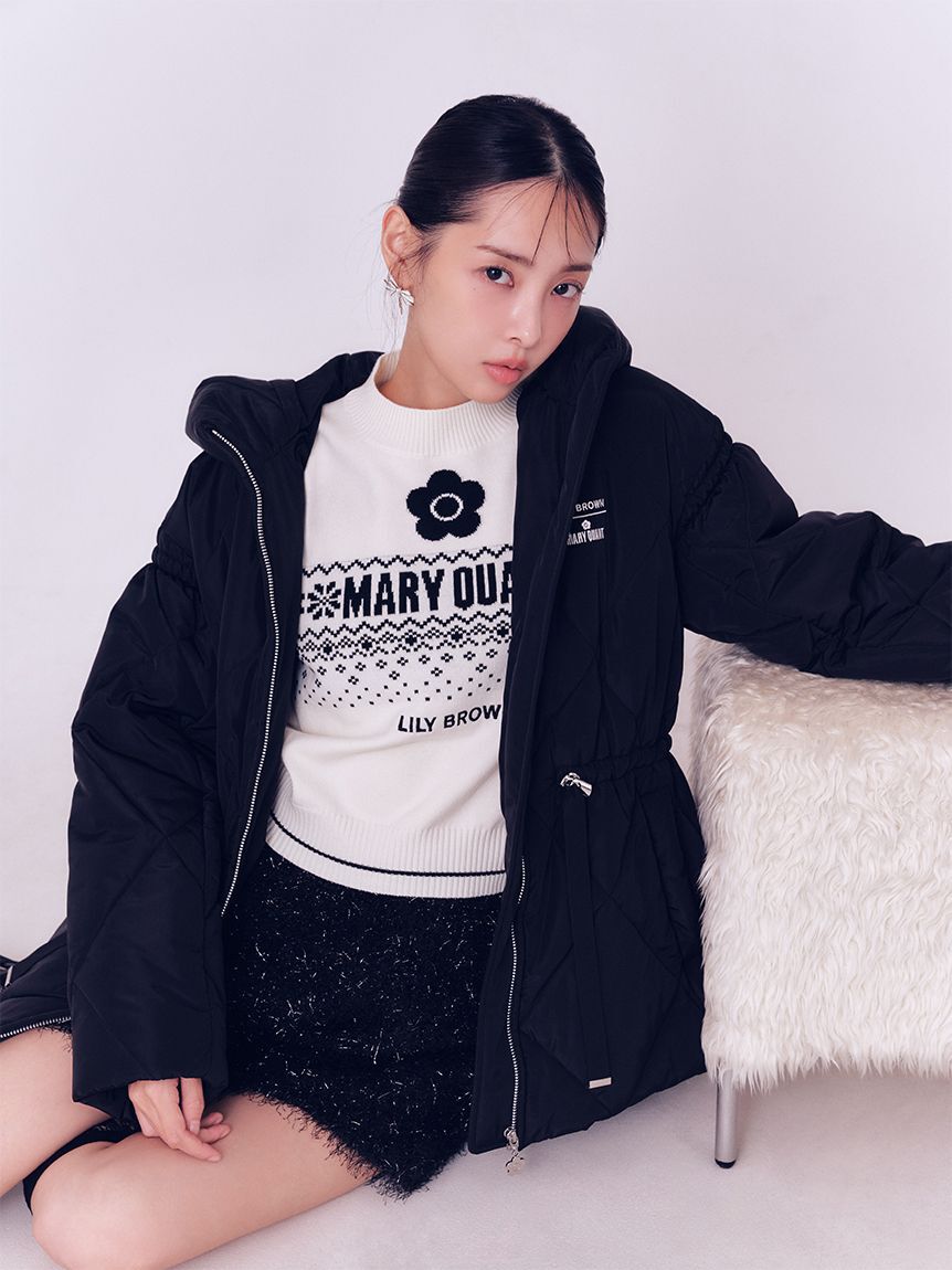 LILY BROWN「【LILY BROWN&times;MARY QUANT】デイジーチャーム付きクラシカルキルティングコート」|その他|