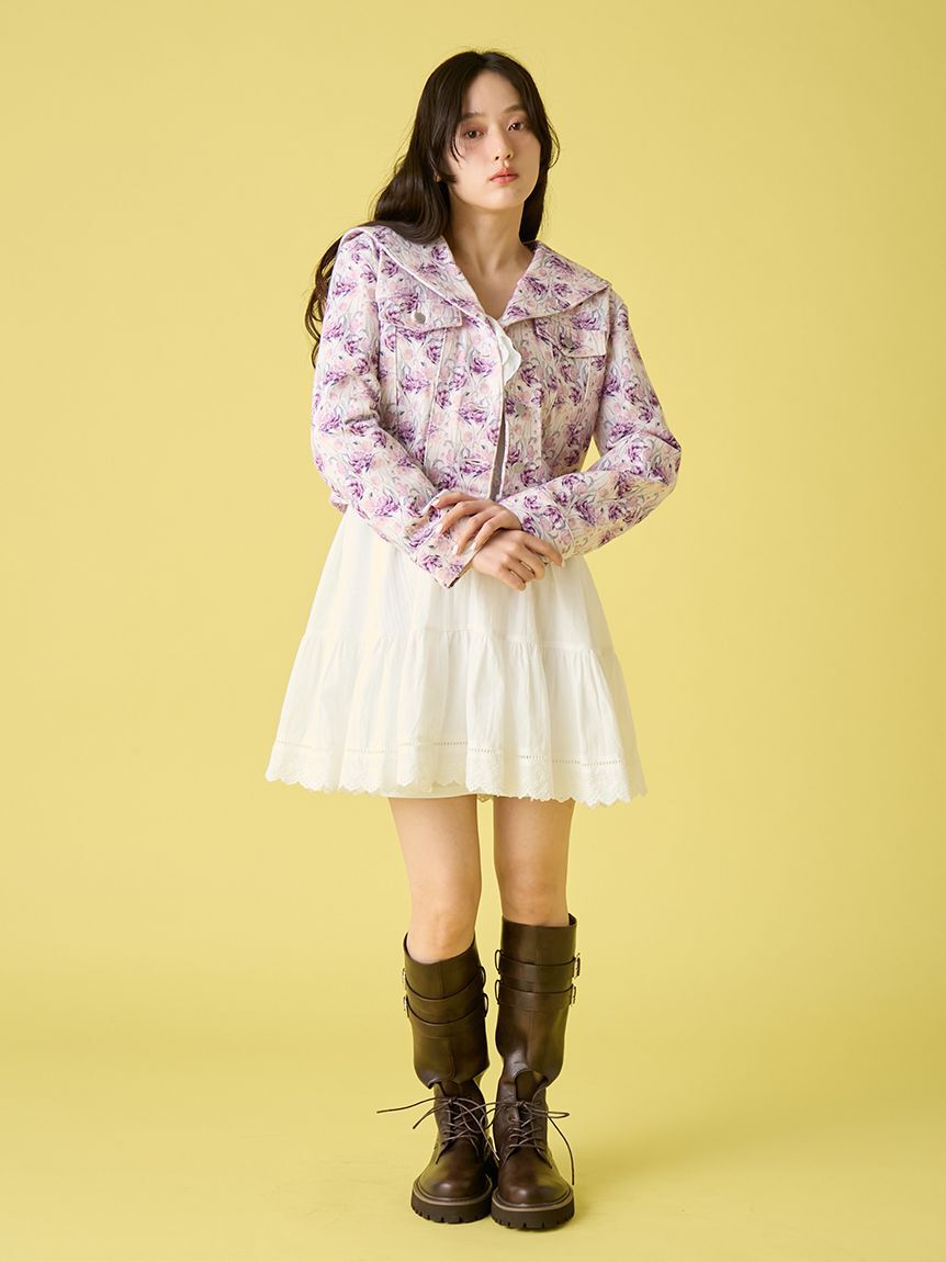 LILY BROWN「コットンレースミニワンピース」|ワンピース|