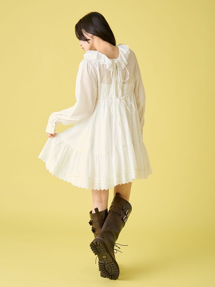 LILY BROWN「コットンレースミニワンピース」|ワンピース|