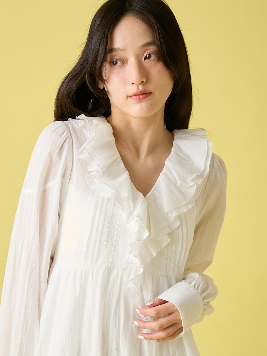 LILY BROWN「コットンレースミニワンピース」|ワンピース|