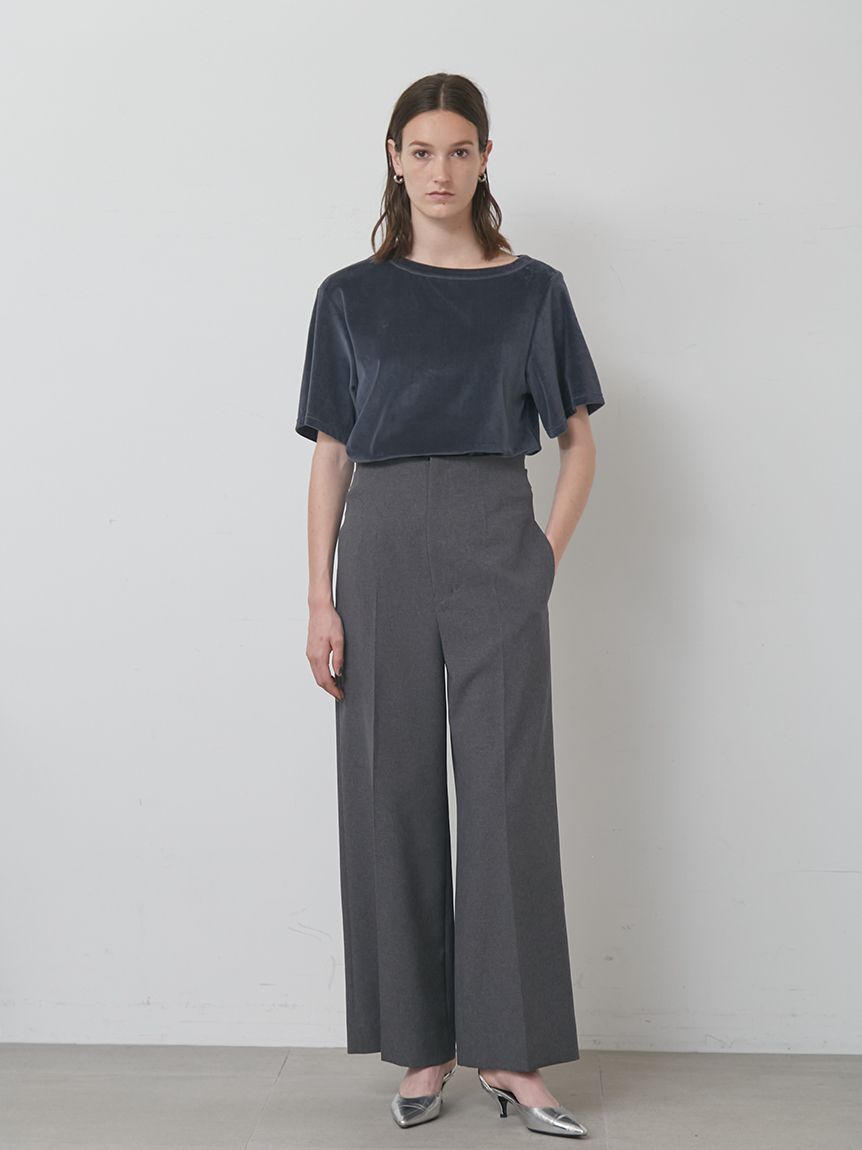 styling/「【WEB限定カラーあり】【セットアップ対応】アシンメトリーベロアトップス」|Tシャツ・カットソー|