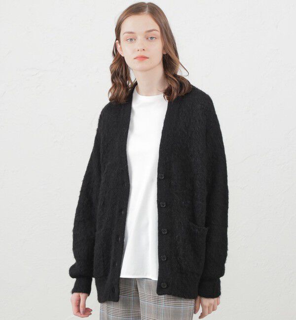 MACKINTOSH PHILOSOPHY「モヘヤシャギーカーディガン」|ニット・セーター|ブラック