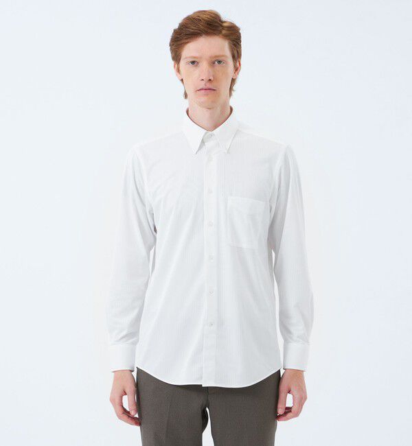 MACKINTOSH PHILOSOPHY「トロッター ボタンダウンシャツ 無地/トリコットストライプ」|シャツ・ブラウス|
