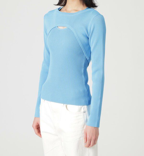  「クロップドレイヤードコンビニット」|ニット・セーター|